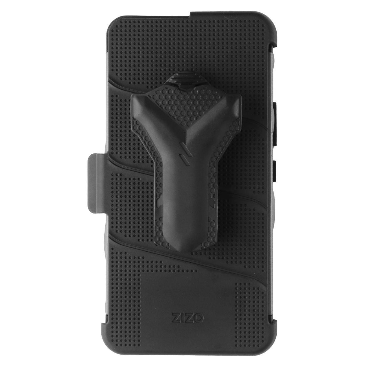 ZIZO BOLT Series Motorola Moto E6 Case | Heavy-duty Military-grade Drop Protection w/ Kickstand Included Belt Clip Holster Tempered Glass Lanyard (Black/Black)