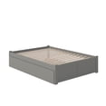 thumbnail image 3 of AFI Concord Lit Plateforme Double en Bois Massif avec Tiroir-Lit Double, Gris, 3 of 13