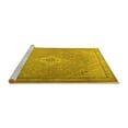 thumbnail image 2 of Ahgly Company Machine Washable Indoor Round Persian Yellow Traditional Area Rugs, 5' Round, 2 of 4