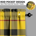 thumbnail image 5 of Kitchen Curtains 36 Inch Short - 3 Panel Set, Rod Pocket Window Curtain, 100% Polyester for Farmhouse, Cafe, Kitchen, Living Room, Bedroom, Rustic Buffalo Plaid & Geometric Design, Easy Wash, 5 of 6
