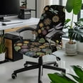 thumbnail image 2 of FKELYI Office Chair Cover Dust-Proof Swivel Chair Protective Slipcover Bohemian Floral Dragonfly Print Stretchable Boss Chair Cover for Office Home Decoration, Small, 2 of 6