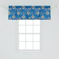 thumbnail image 2 of Ambesonne Spring Window Valance, Daisy Flower Petals Doodle, 54" X 18", Blue White Earth Yellow, 2 of 3