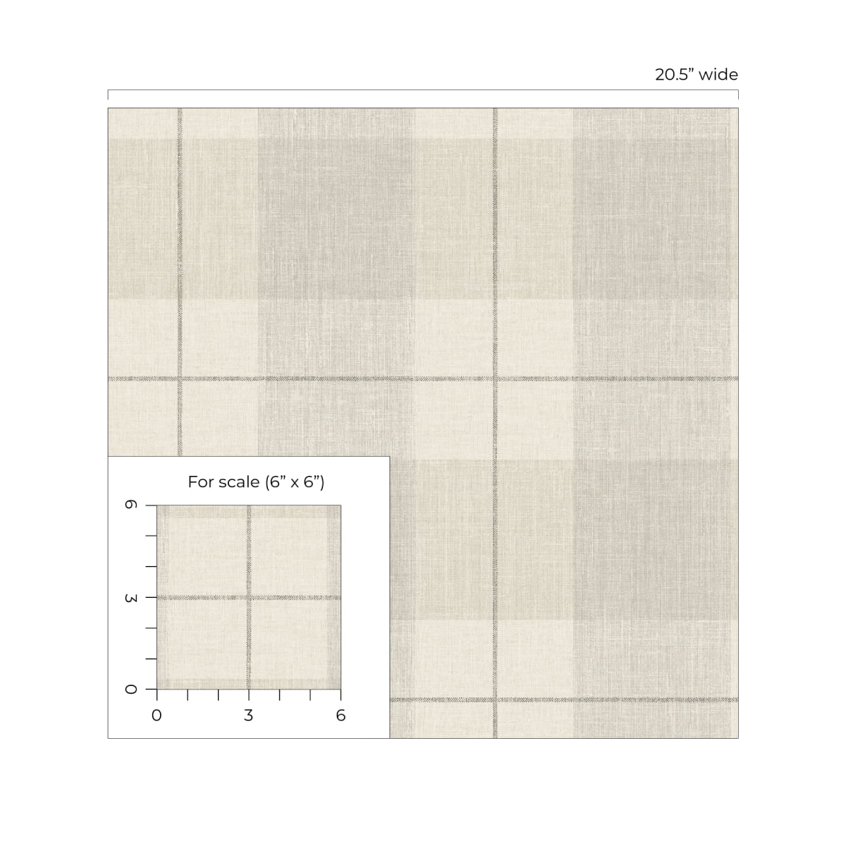 NextWall Neutral Lenox Hill Plaid Peel and Stick Wallpaper - 20.5 in. W. x 18 ft. L. Roll