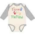 thumbnail image 3 of Inktastic I Love My Memaw Girls Long Sleeve Baby Bodysuit, 3 of 5