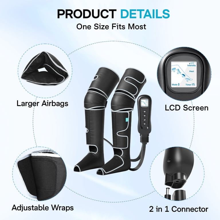 Alljoy Leg Compression Massager with Heat, 6 Modes photo 3
