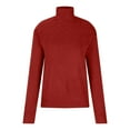 thumbnail image 3 of Women’s Turtleneck Knitted Sweater Long Sleeves Casual Loose Solid Pullover Jumper Tops Winter Soft Knit Sweater Tops, 3 of 6