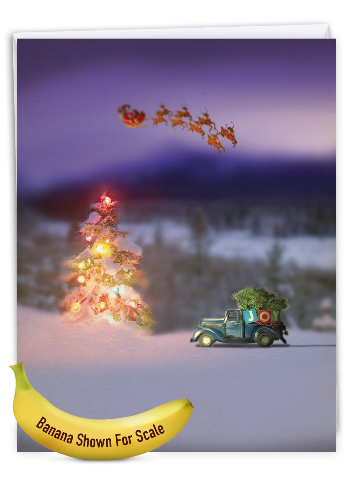 1 Big Christmas Card (8.5 x 11 Inch) - Toy Trucks 'N Trees Christmas Card  J6689CXSG