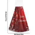 thumbnail image 3 of SKYSONIC 2 PCS Christmas Balls Snowflake Hand Towels with Hanging Loop for Bathroom and Kitchen, Hanging Band Towel - Winter Xmas New Year Kitchen Dish Cloth and Bathroom Hand Towels Set , 12"x17", 3 of 6