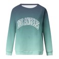 thumbnail image 3 of WREESH Women's Long Sleeve Letter Graphic Sweatshirt Fall Casual Crewneck Loose Fit Top Blue, 3 of 5