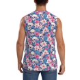 thumbnail image 4 of Bingfone Skull Pattern Men's Tank Tops Workout Sleeveless Tee Shirts Running Beach Tanks for Men-X-Large, 4 of 7