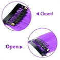 thumbnail image 6 of SDJMa 12 Pcs Clip in Hair Extensions, 22 Inch Colored Hair Extensions Party Highlights Long Straight Synthetic Hairpieces for Women Kids Girls (Purple), 6 of 6