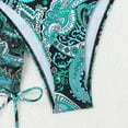 thumbnail image 6 of Hvot&aat Women's Four Piece Swimsuits Sexy Bikini Sets Triangle Bathing Suit with Cover Up & Bandana Vintage Printed Swimwear, 6 of 7