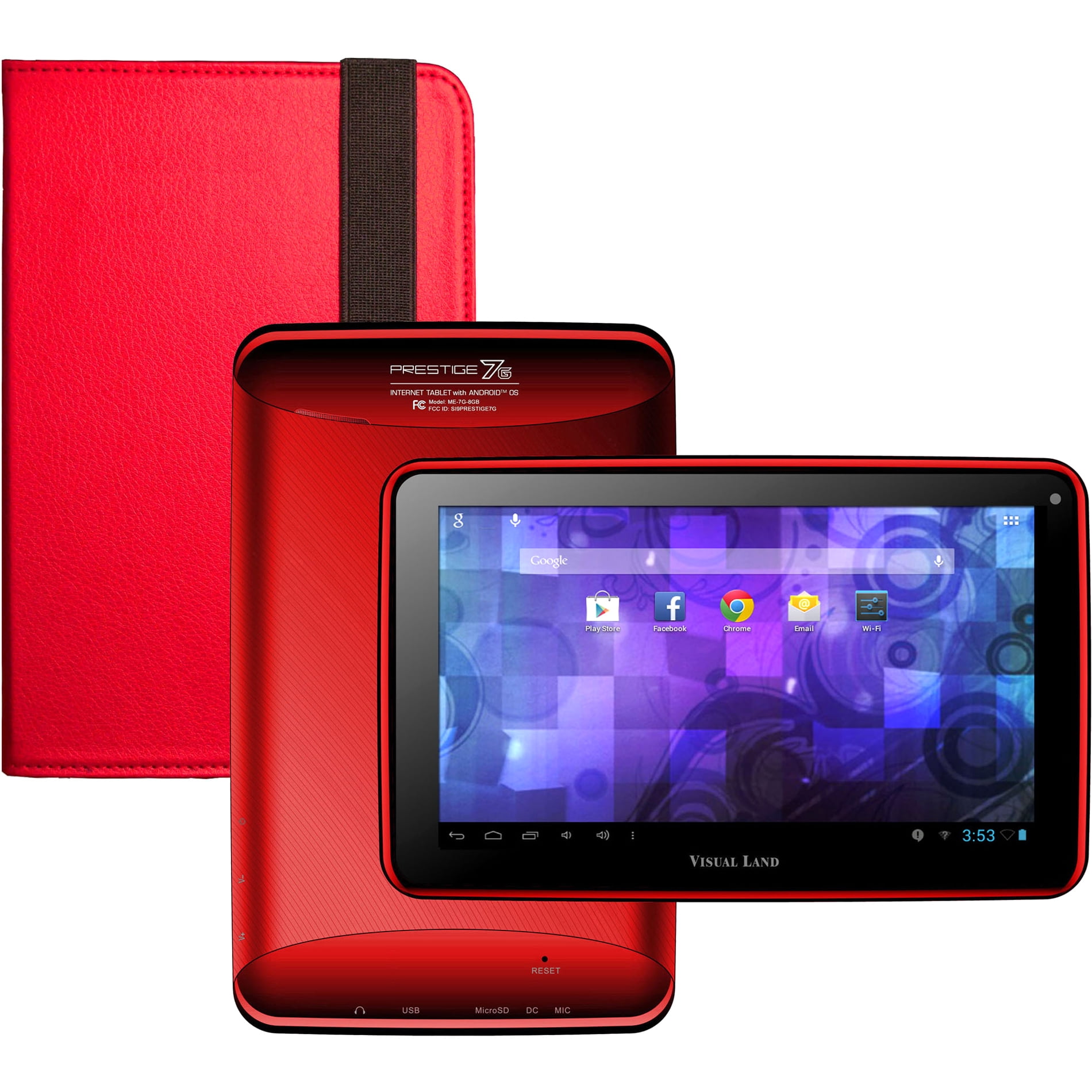 Visual Land Prestige 7G Tablet, 7" WVGA, 512 MB RAM, 8 GB Storage