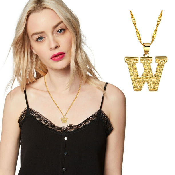 Xihbxyly Collar con Colgante de Cadena con 26 Letras y Nombre En Inglés para Mujer