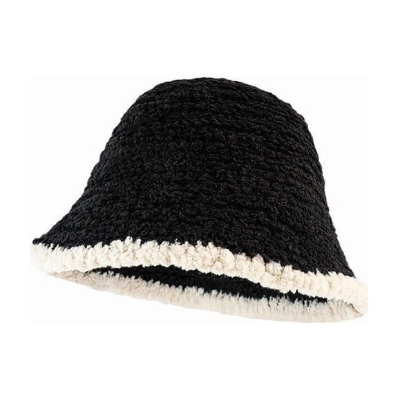 Knit Bucket Hat for Women Warm Thick Winter Beanie Soft Fisherman Cap