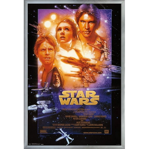 Star Wars: A New Hope - One Sheet Wall Poster, 22.375" x 34", Framed