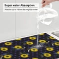 thumbnail image 5 of Vsdgher Sunflowers Dish Drying Mat Super Absorbent Drying Mat Large Dish Drying Mats for Kitchen Counter Kitchen Drying Mat 24" x 18", 5 of 7