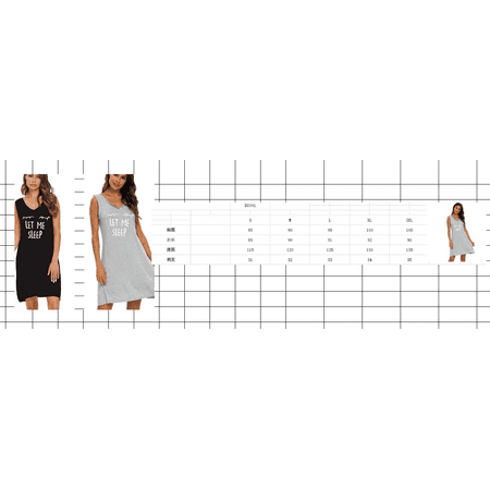 

Puloru Women Casual Sleepwear Nightgowns Let Me Sleep Letter Printed Eyelash Pattern Sexy Chemise Lingerie Pajama Slip Dress
