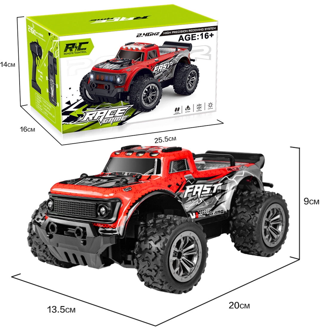 RC Electric Crawler Drift Car, 2.4GHz Mini Off-Road Truck with 2-Speed Transmission, 1/20 Scale Full Proportional Remote Control Vehicle for Collectors (RTR Version)