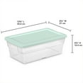 thumbnail image 2 of Sterilite 30 Pack 6 Quart Clear Plastic Stackable Storage Container Tote, 2 of 7