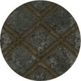thumbnail image 1 of Ahgly Company Indoor Round Patterned Mid Gray Novelty Area Rugs, 4' Round, 1 of 6