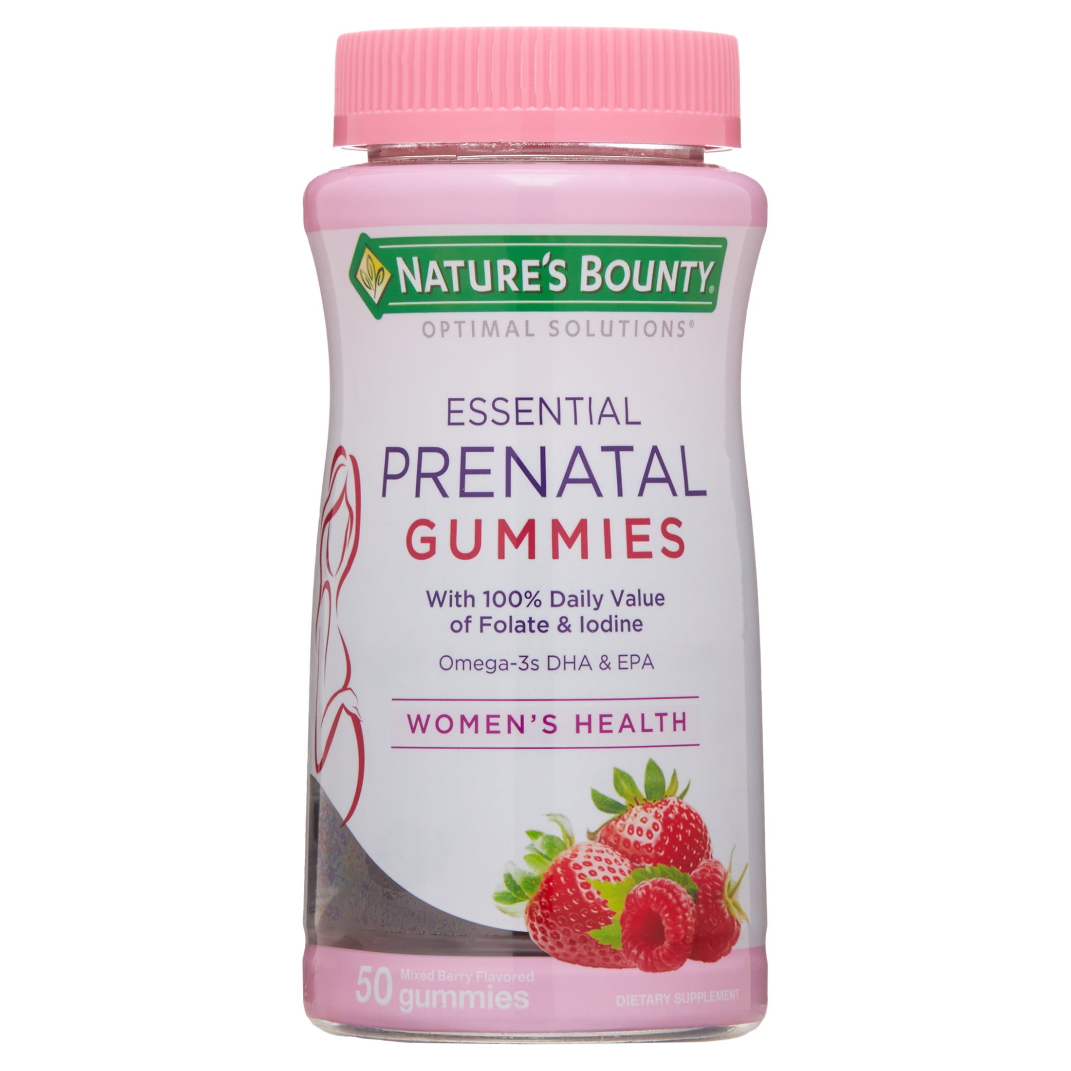 Nature's Bounty Optimal Solutions Essential Prenatal Gummy Vitamins, 50 Ct