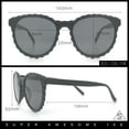 thumbnail image 5 of SA106 Womens Ruffled Edge Horn Rim Hipster Fashion Sunglasses Frost Blue - Blue, 5 of 9