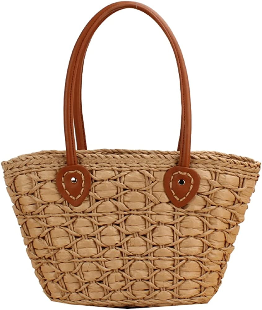 CoCopeaunts Straw Bag for Women, Summer Beach Bag Cute Handwoven Hobo