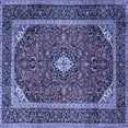 thumbnail image 1 of Ahgly Company Indoor Square Medallion Blue Traditional Area Rugs, 6' Square, 1 of 4