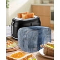 thumbnail image 5 of Blue Toaster Cover 2 Slice, Retro Oil Painting Modern Abstract Art Aesthetics Dustproof Bread Machine Oven Cover with Storage Pockets, Fits Most Kitchen Toasters Protector, 5 of 5