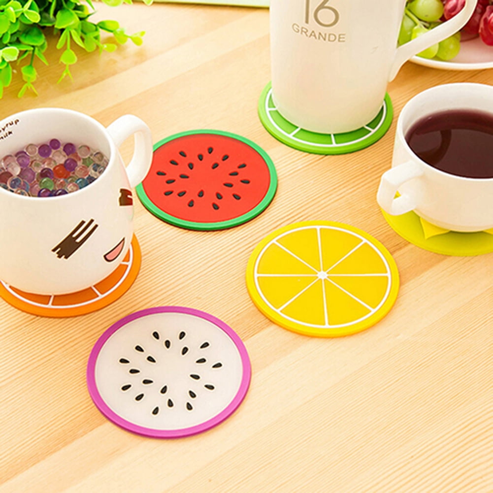 Table Costers Pads Cup Tea Coffee Plastic Non-Slip Heat Resistant Decoration 