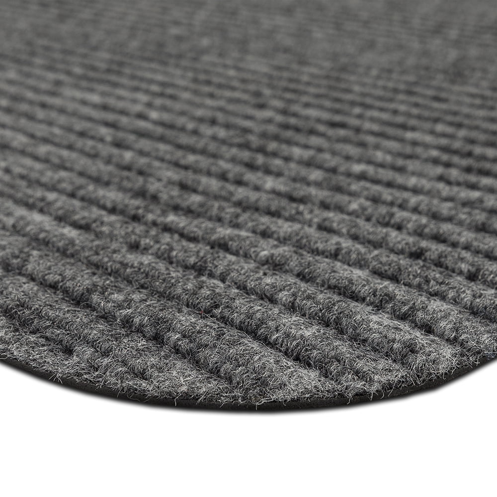 Mohawk Home All Purpose Low Pile Non-Slip Indoor/Outdoor Stain/Fade Resistant Ribbed Mat, Grey, 1' 6" x 2' 6"