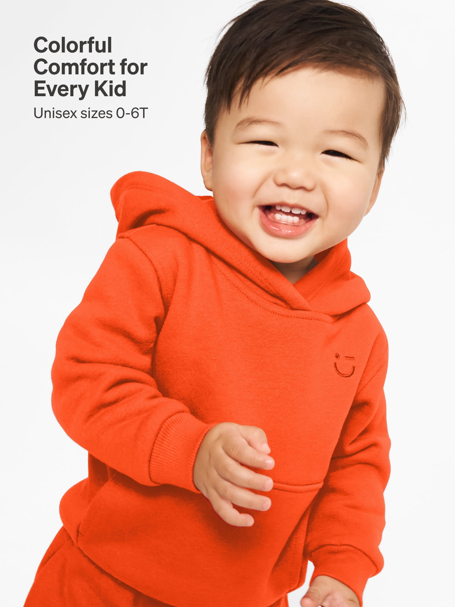 Color Mix by Garanimals Baby & Toddler Fleece Hoodie, Sizes 0–6T