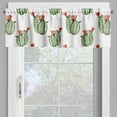 thumbnail image 2 of Ambesonne Mexican Window Valance, Cactus Plant Desert, 54" X 18", Green and Orange, 2 of 5