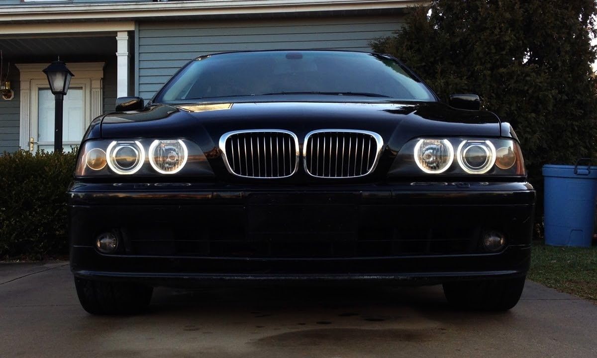 iJDMTOY White LED Angel Eye Ring Marker Bulbs Compatible With BMW 5 6 7 Series X3 X5 (E39 E53 E60 E63 E64 E65 E66 E83), 7000K White