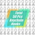 thumbnail image 4 of 100pcs Metal Lobster Claw Clasp with Key Ring, Keychain Rings for Crafts, Key Jewelry DIY Crafts, Lanyard Clips snap Hook, Swivel Clasps Clip (Claw Clasp 50pcs+Key Ring 50pcs), 4 of 5