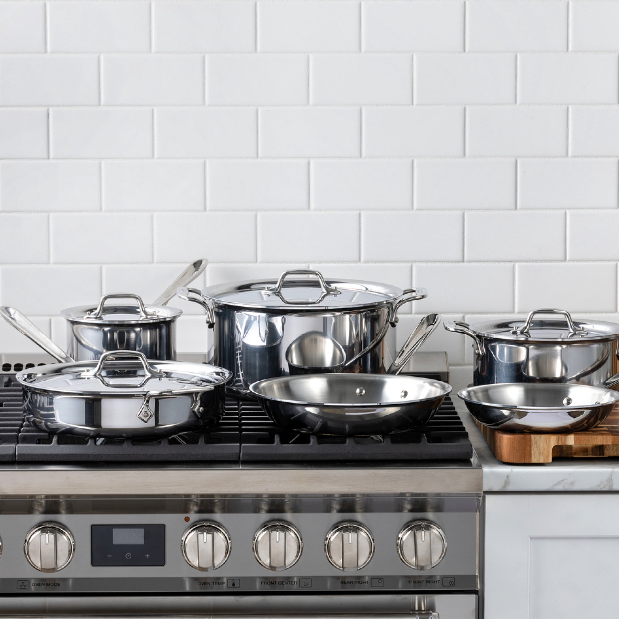 All-Clad D3 Stainless 3-ply Bonded Cookware Set, 10 piece Set
