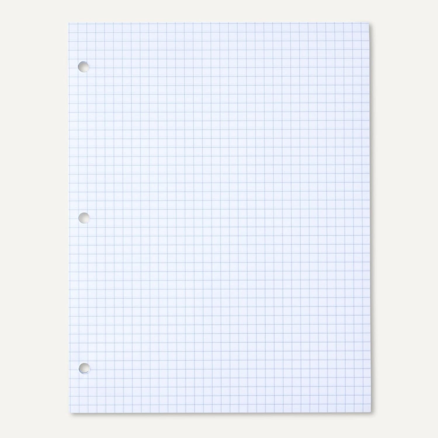 Loose Leaf Paper, Graph Ruled Paper, 3 Hole Punched, 100 Sheets, 11" x 8.5", 6 pack, White