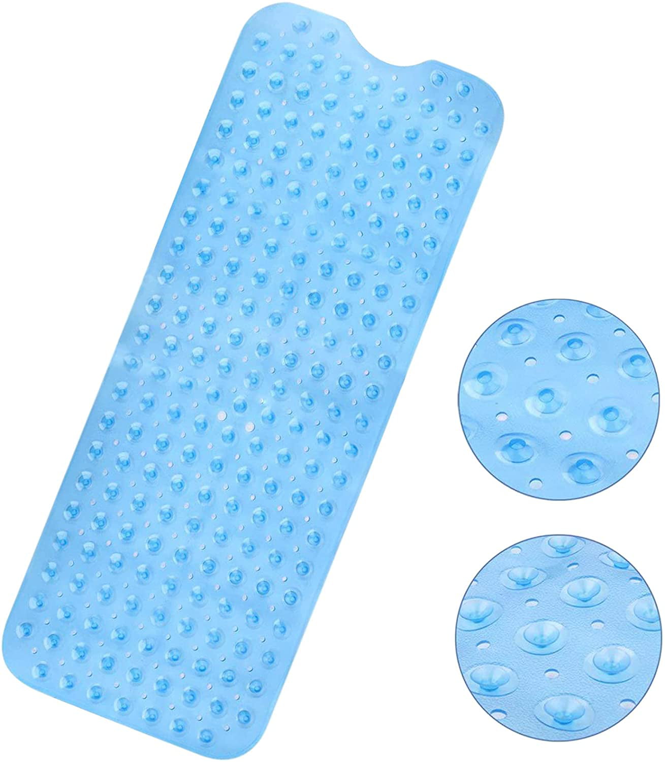 Details about   Non-slip Bathtub Mat 27"x15" Washable Oval Bath Tub Shower Mat with Suction Cups 