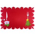 thumbnail image 1 of Christmas Placemat Nonwoven Santa Adorable Table Mat Dining Mat Holiday Decor, 1 of 8