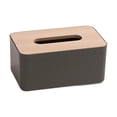 thumbnail image 2 of Tissue Box Cover Cozival Wooden Rectangular Tissue Box Cover, Multifunctional Facial Tissue Holder Dispenser for Bathroom Vanity, Bedroom Dresser, Night Stand, and Desk, Natural Home Decor, Green, 2 of 9