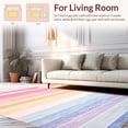 thumbnail image 3 of Pastel Rainbow Stripes Soft Area Rug Cute Decor, Non Slip, Stain Resistant, Washable Area Rugs for Living Room, Bedroom 2x3ft, 3 of 6