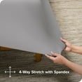 thumbnail image 2 of Bare Home Ultra-Soft Stretchy Sheet Set - Premium 1800 Collection - Deep Pockets - 3 Piece - Twin, Light Gray, 2 of 8