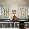 thumbnail image 3 of Farmhouse Kitchen Curtains Set of 3 - Green Frog & Mushroom Plant Print, Semi-Sheer Short Curtains with Rod Pocket for Caf Windows, 3 of 3