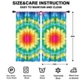 thumbnail image 2 of Blackout Kids Curtains,Colorful Tie Dye Blossom Pattern Childrens Insulated Curtains Set Of 2,Bedroom Essentials,Toddler Room Decor 42"x84", 2 of 5