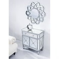 thumbnail image 4 of Elegant Lighting Side Cabinet Contemporary Silver Clear Brushed Steel Mirror Solid Wood Mirrors, 4 of 5
