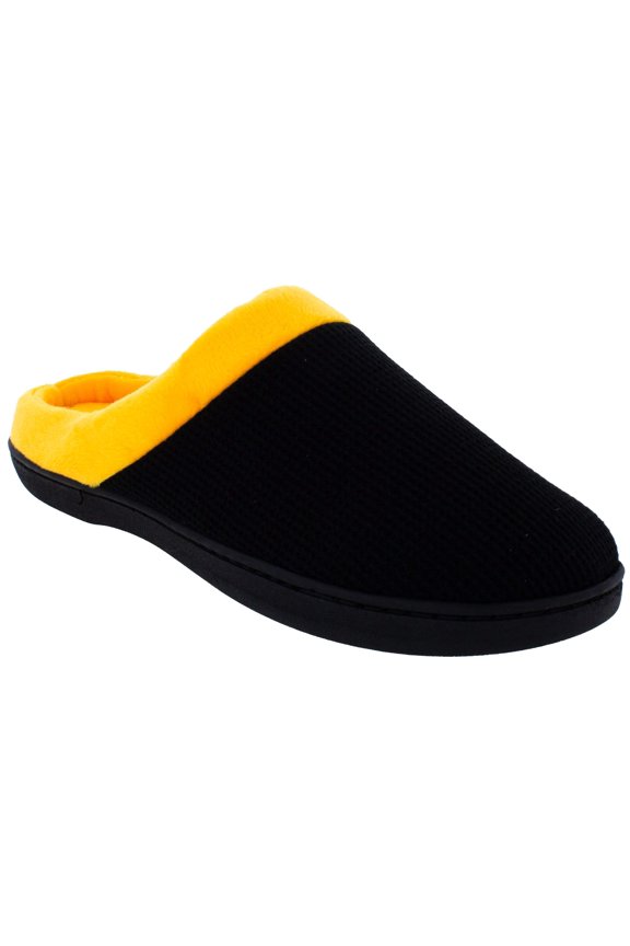 ComfyFeet Everything Comfy Black and Yellow Clog Slipper - Medium