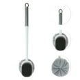 thumbnail image 3 of Unique Bargains 1 Pc Double Sided Transparent Handle Bath Brush for Bathroom 16.93"x4.13"x3.94" White Clear, 3 of 6