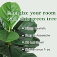 thumbnail image 2 of 5FT Fiddle Leaf Fig Artificial Tree Faux Floor Plant with Black Planter Pot, Potted Fake Fiddle Leaf Fig Tree for Indoor Outdoor Home Office Decor, 2 of 7