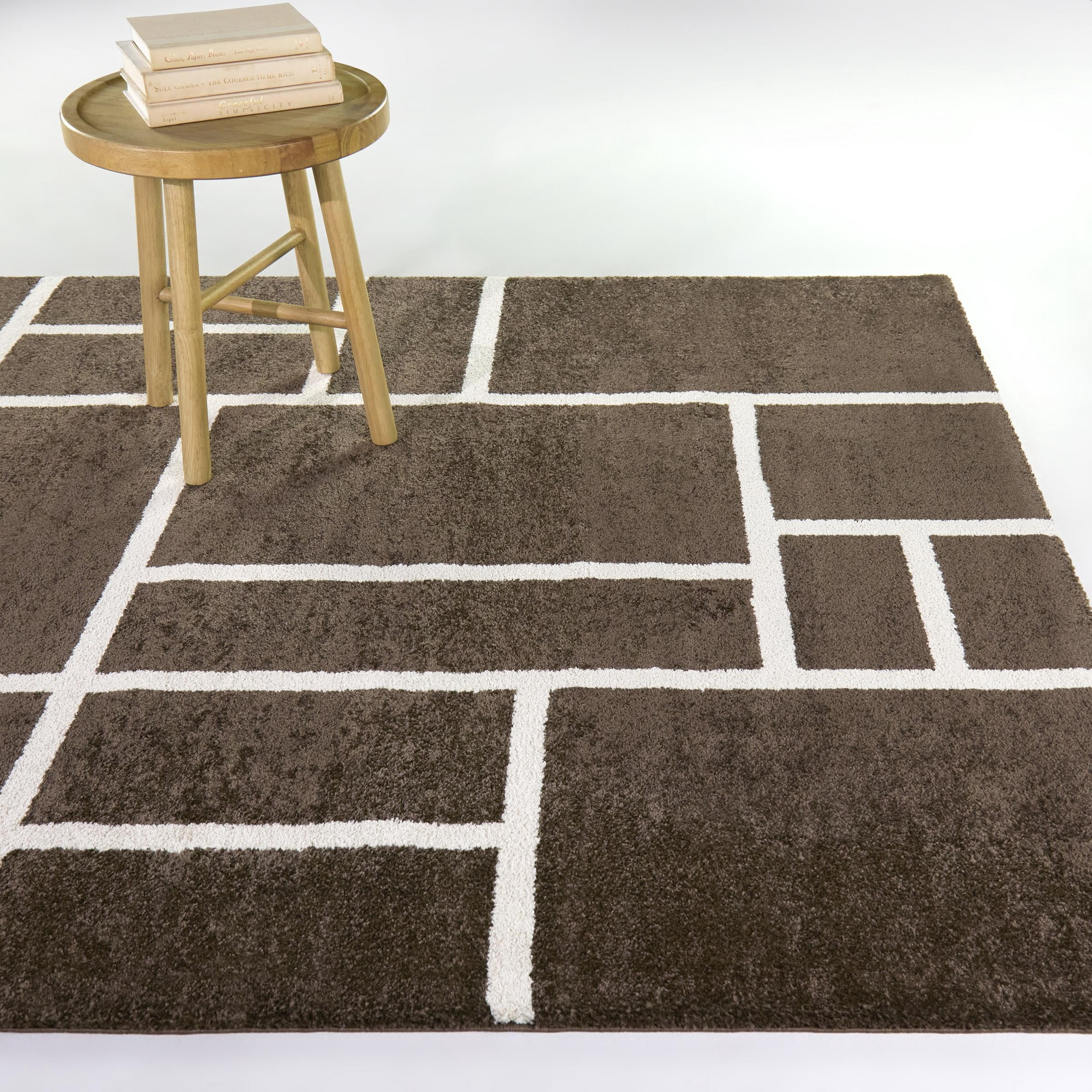Balta Octavia Modern Organic Print Area Rug 7'10 x 10' - Brown